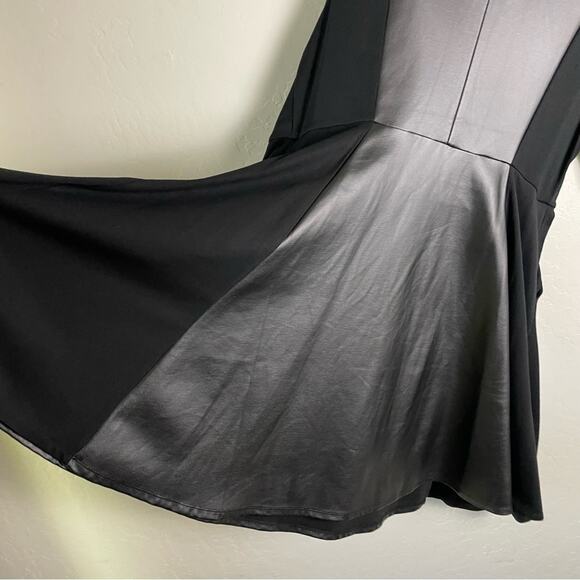 Torrid Black Faux Leather Dress Skater Dress Luxe Ponte Coated Black 2X NWT - Picture 9 of 16